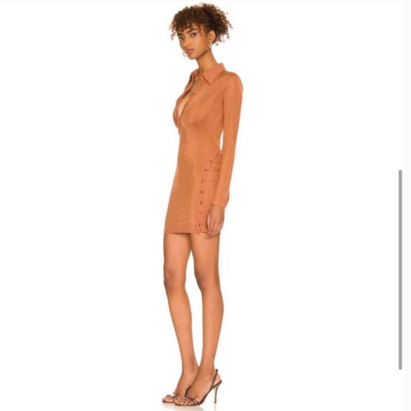 NWT Camila Coelho Cera Dress in Chestnut Brown Size Small - Picture 3 of 4